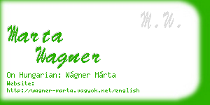 marta wagner business card