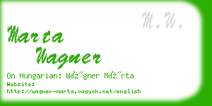 marta wagner business card